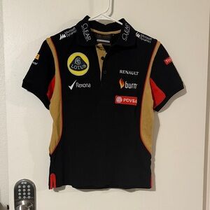 Lotus F1 Team Official Renault Women’s Black Polo Racing Team Shirt - Size Small